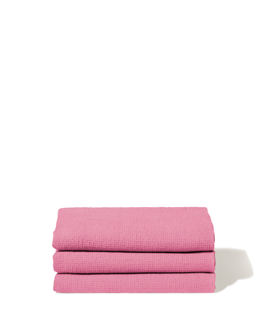 Merci - Linen bath towel - Honeycomb - Garance Pink