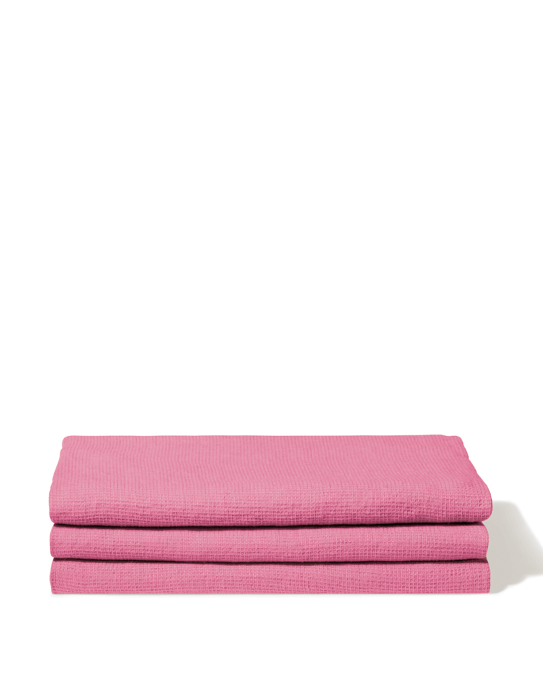 Merci - Linen bath towel - Honeycomb - Garance Pink