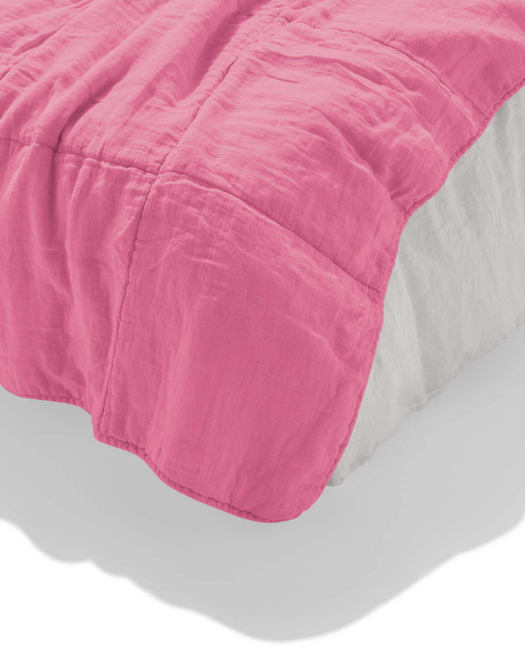 Merci - Pure washed linen quilt - Garance Pink