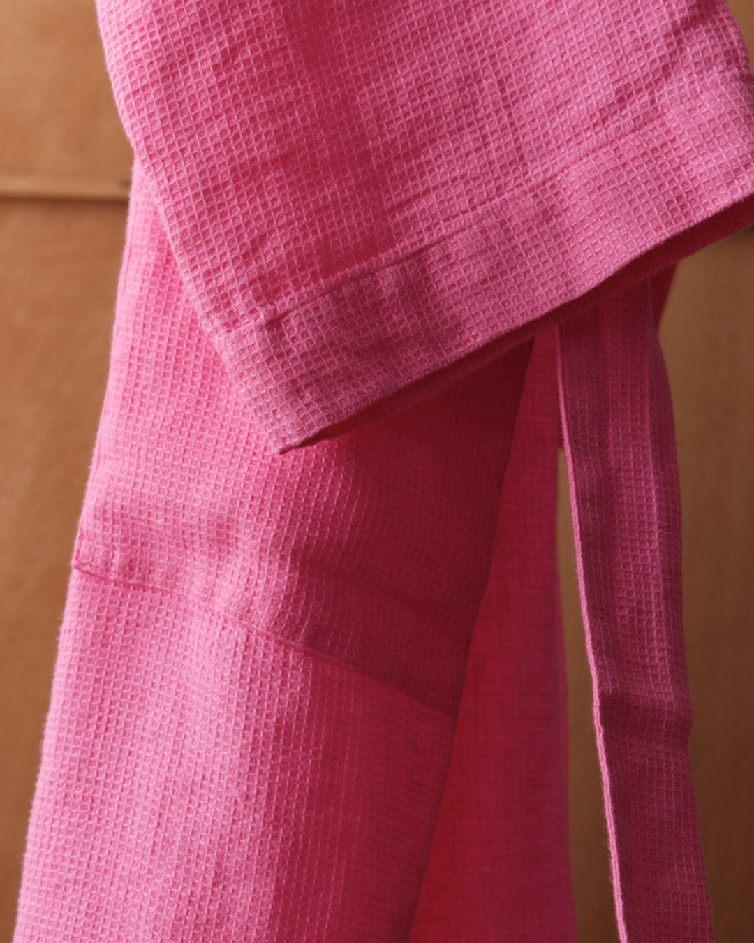 Merci - Linen bathrobe - Honeycomb - Garance Pink
