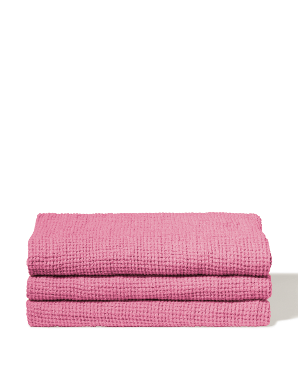Merci - Serviette De Bain En Lin Waffle - Rose Garance