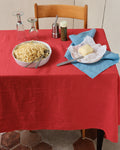 Merci - Washed linen tablecloth - Vermilion Red