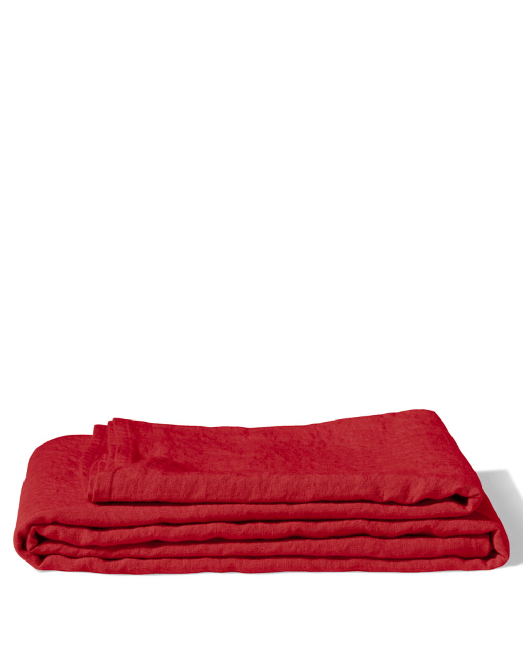 Merci - Washed linen tablecloth - Vermilion Red