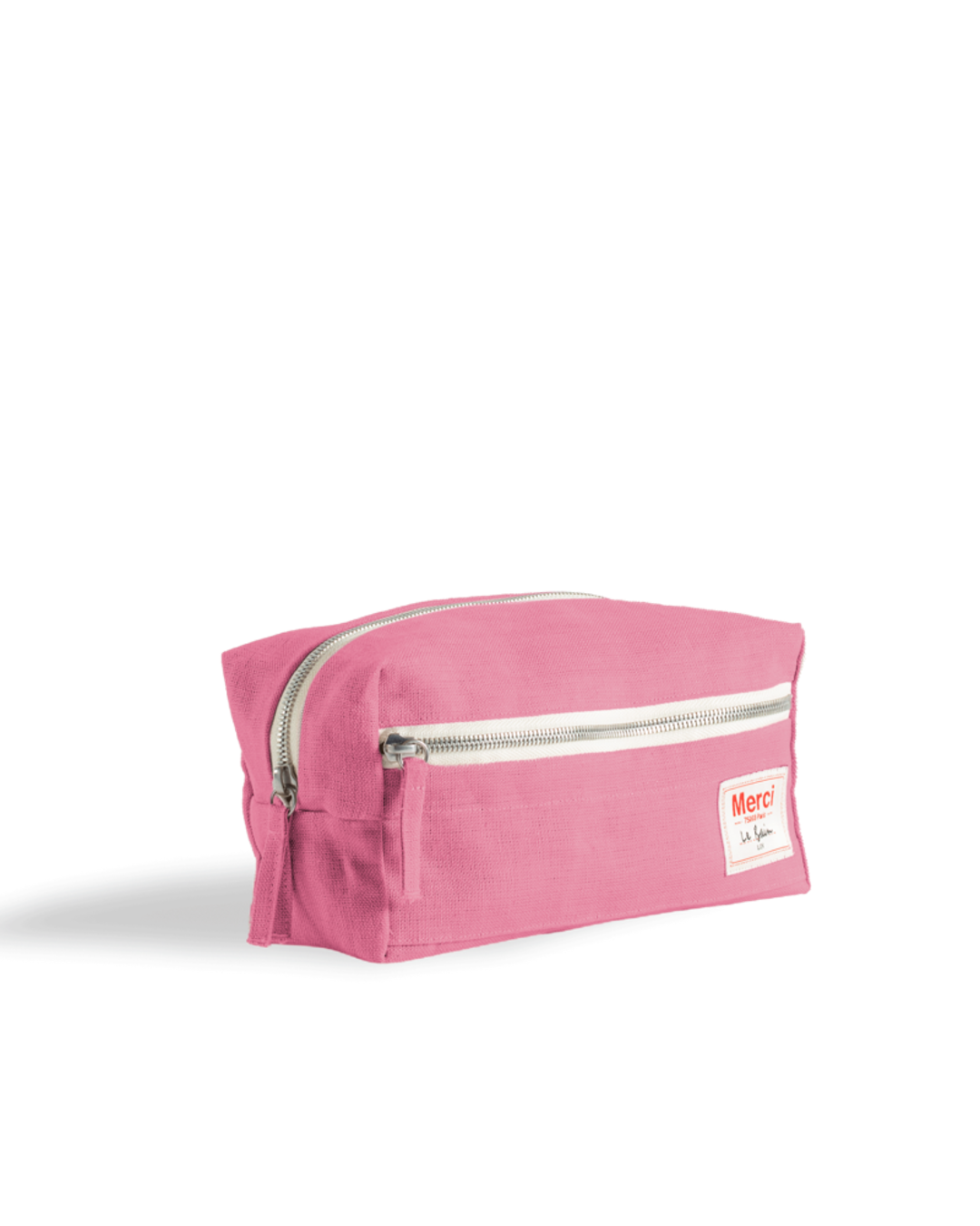 Merci - Trousse De Toilette En Lin Lavé - Rose Garance