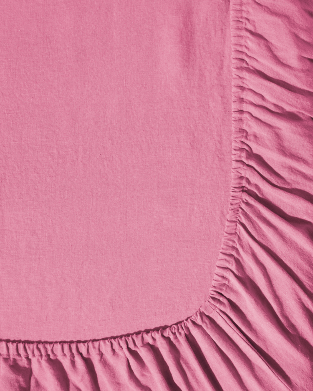 Merci - Drap-Housse En Lin Lavé - Rose Garance