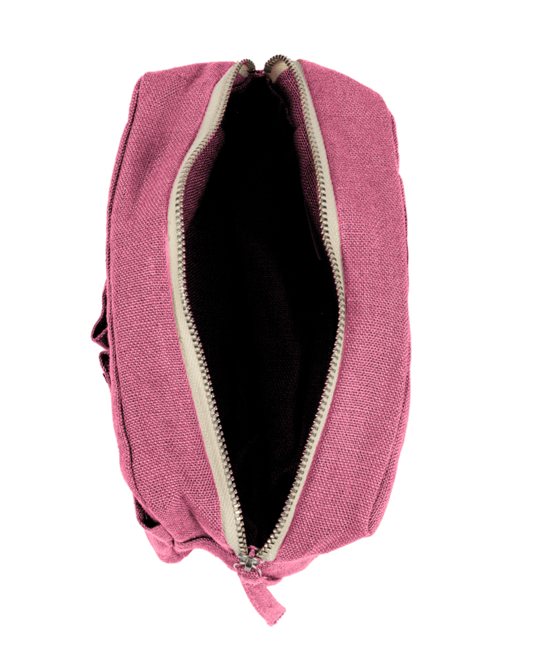 Merci - Washed linen pencil case - Garance Pink