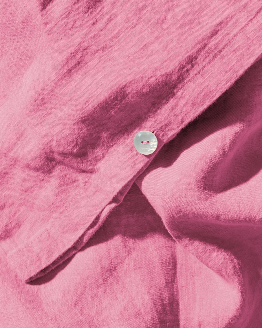Merci - Housse De Couette En Lin Lavé - Rose Garance