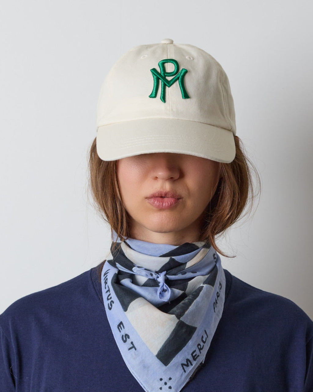 Merci - Casquette Mp - Ecru & Vert