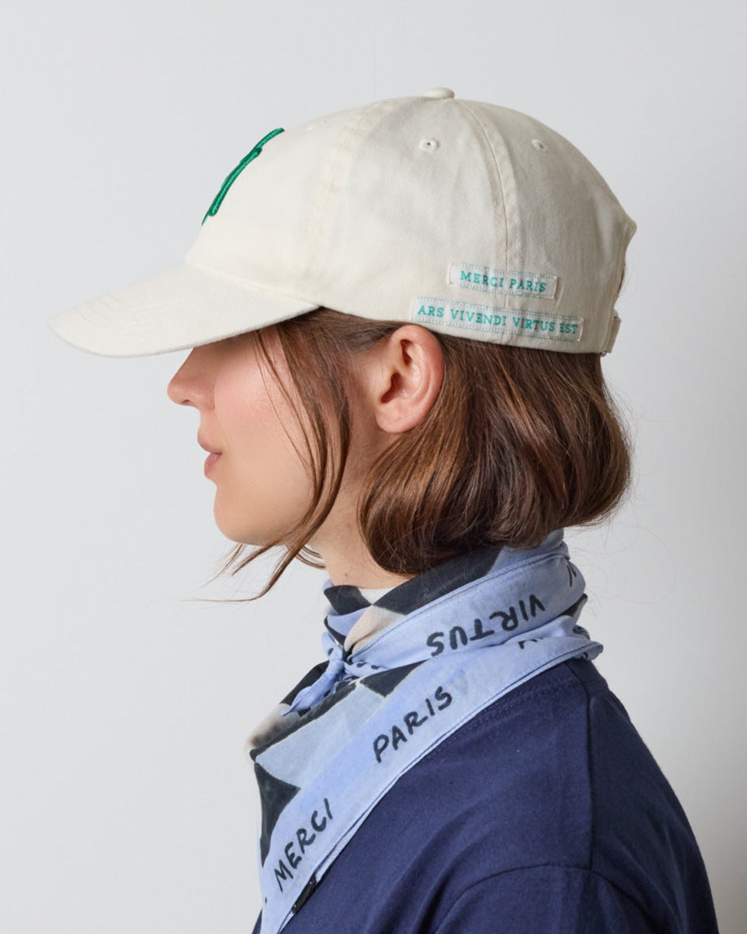Merci - Casquette Mp - Ecru & Vert