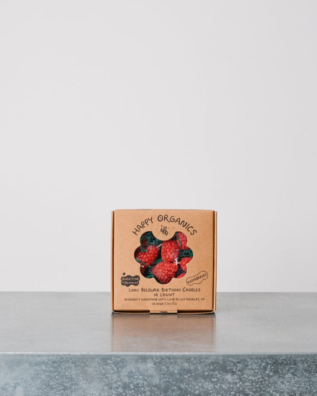 Happy Organics - Bougie Barquette Framboises