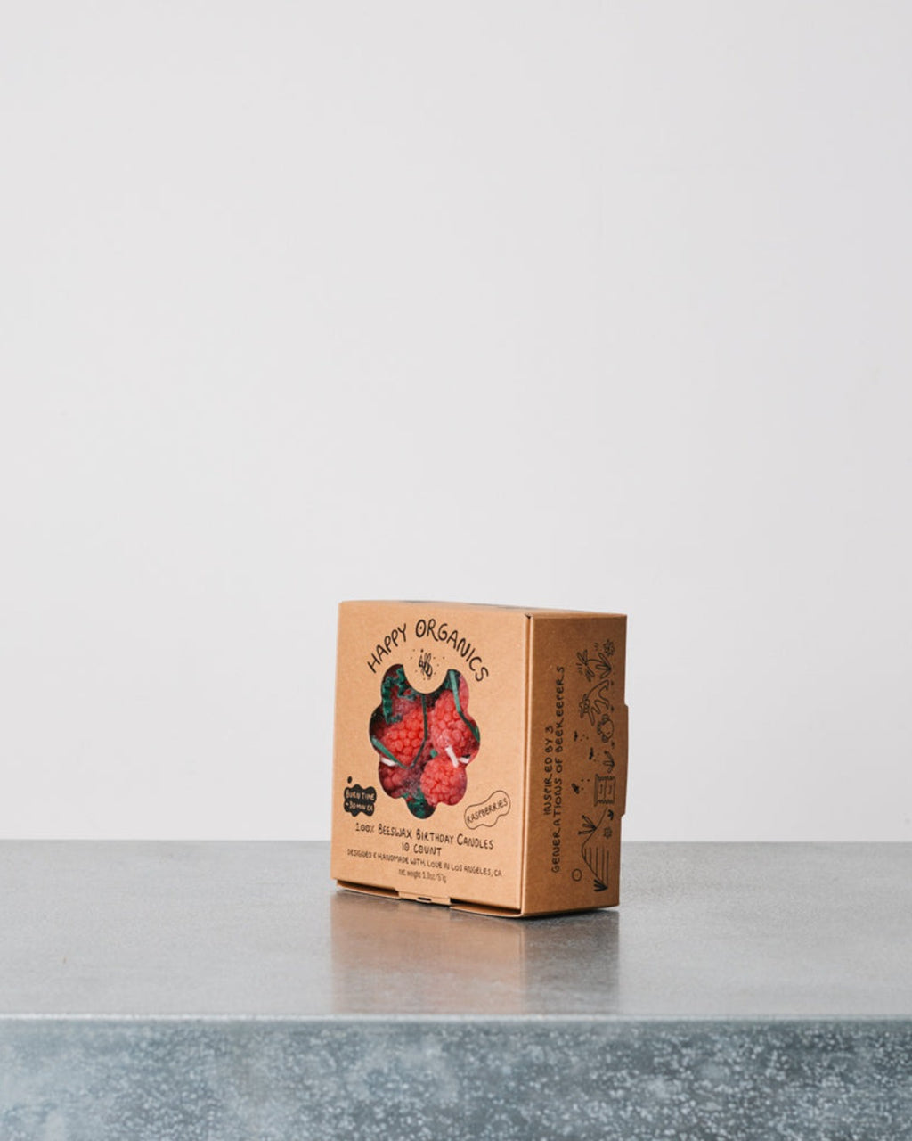 Happy Organics - Bougie Barquette Framboises