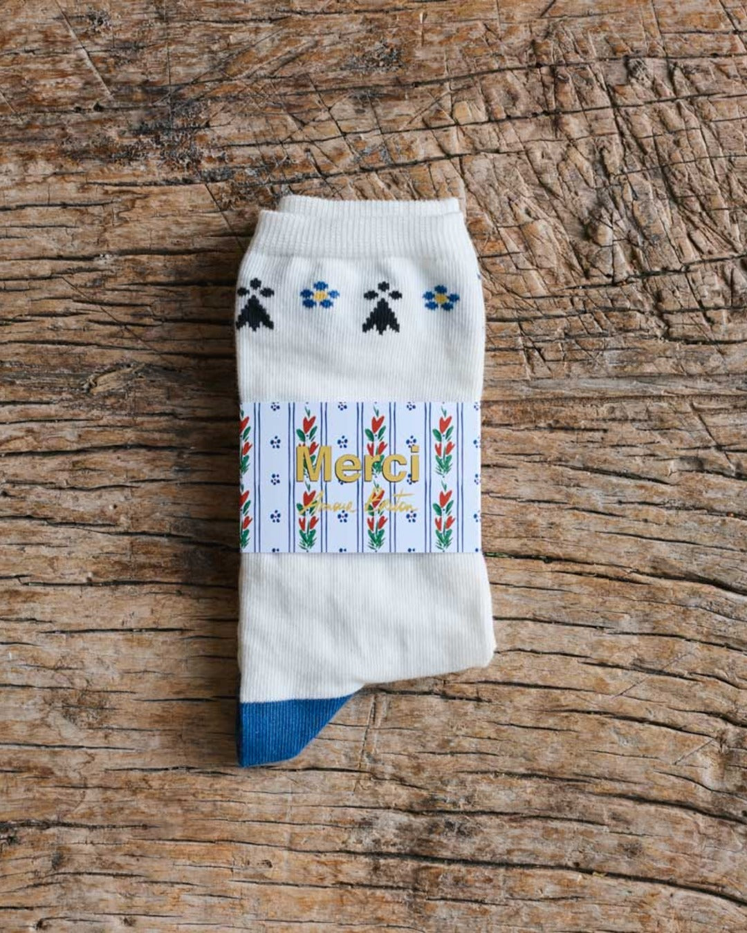 Amour Breton x Merci - Chaussettes - Bleu & Blanc