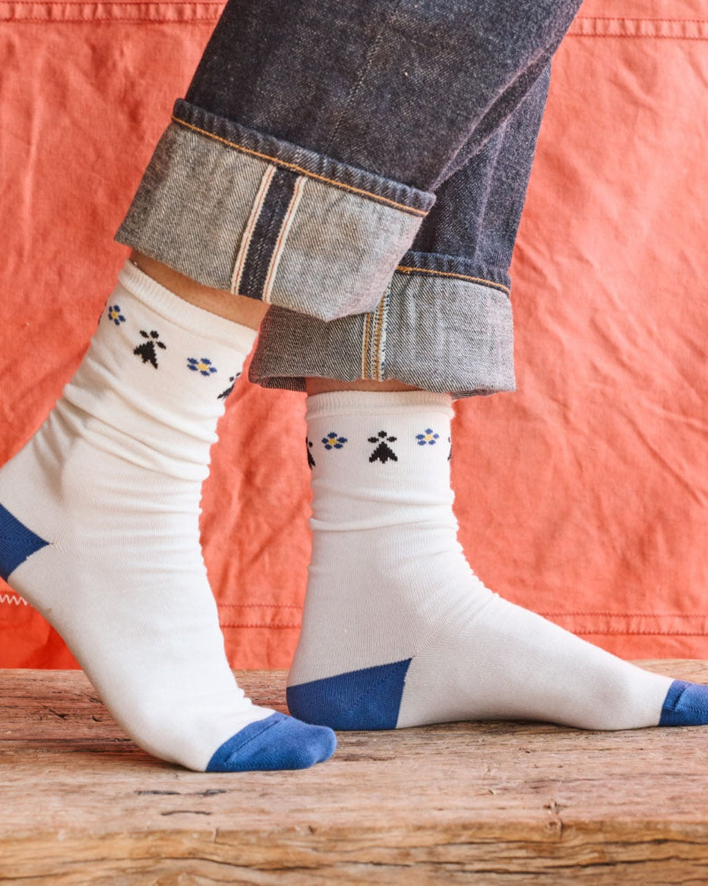 Amour Breton x Merci - Chaussettes - Bleu & Blanc