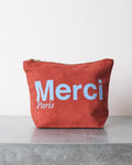 Merci - Cotton pouch - Wine & Blue