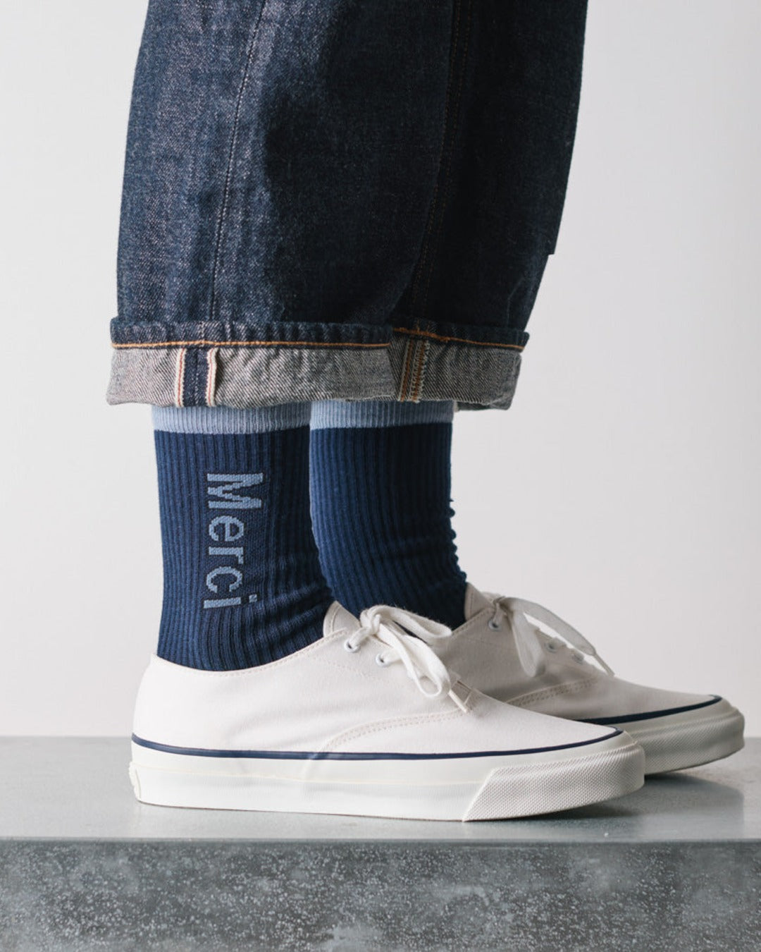 Merci - Chaussettes Scrappy - Marine & Bleu