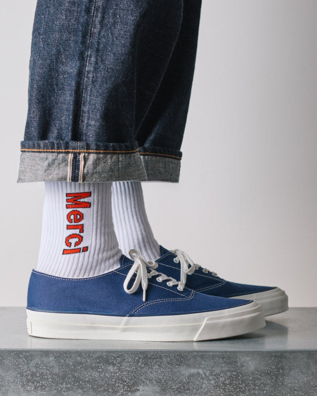 Merci - Scrappy Socks - White