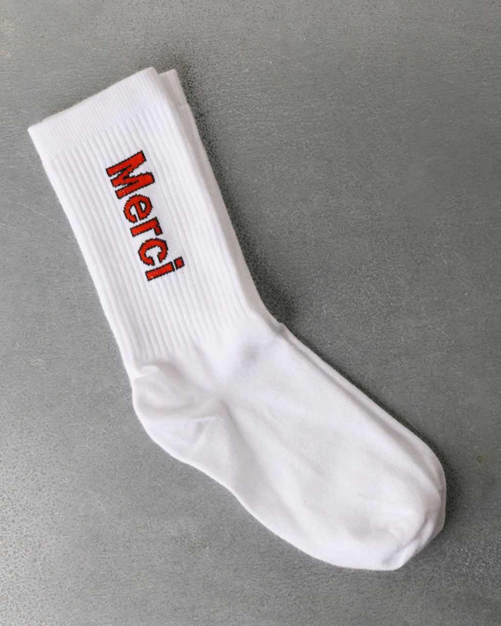 Merci - Scrappy Socks - White