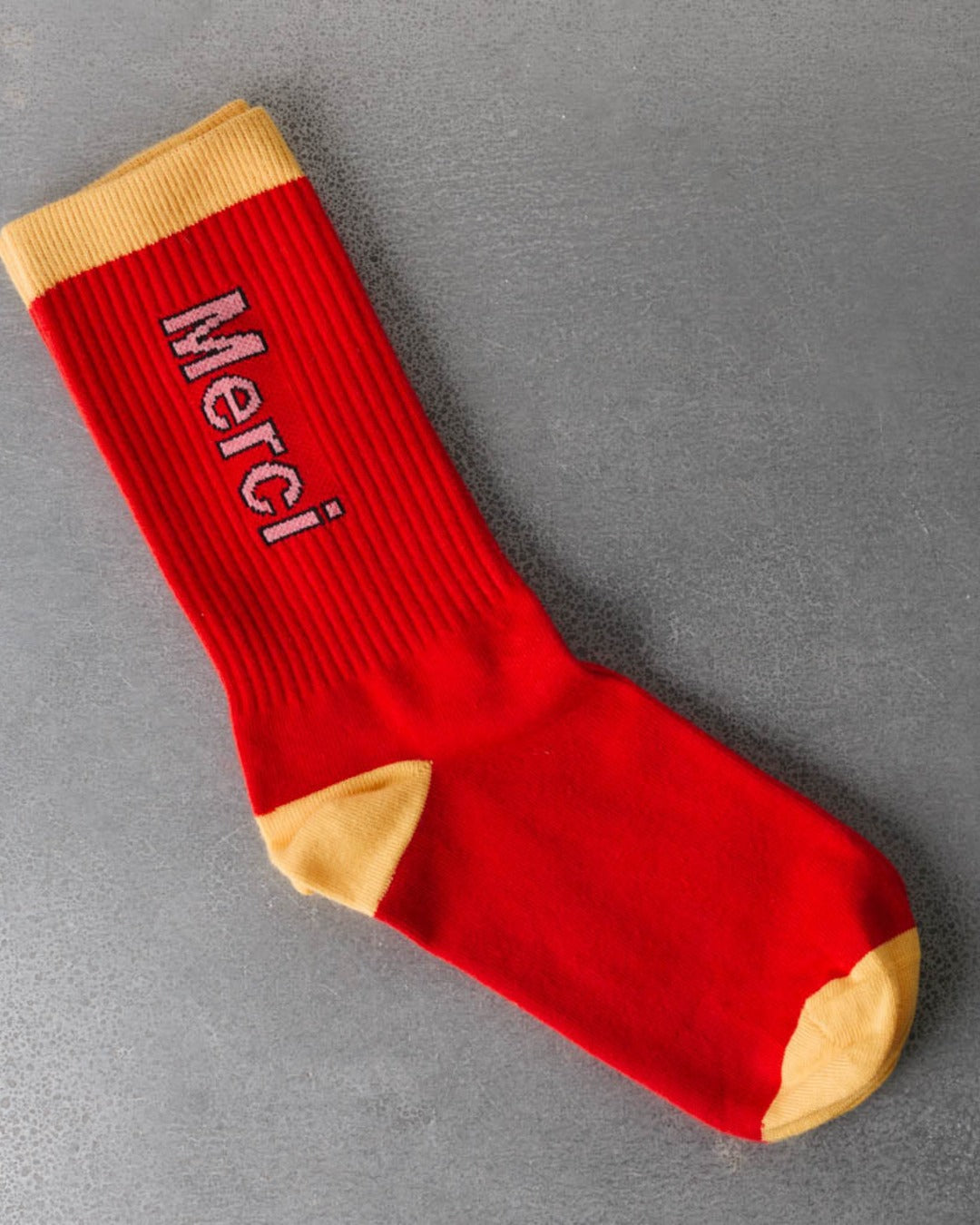 Merci - Chaussettes Scrappy - Rouge & Jaune
