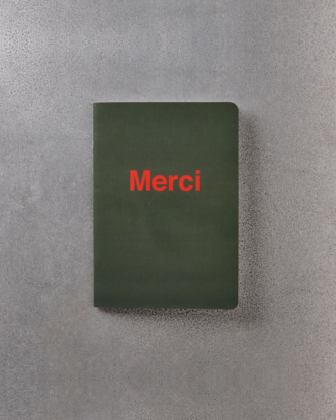 Merci - Carnet - Kaki & Rouge