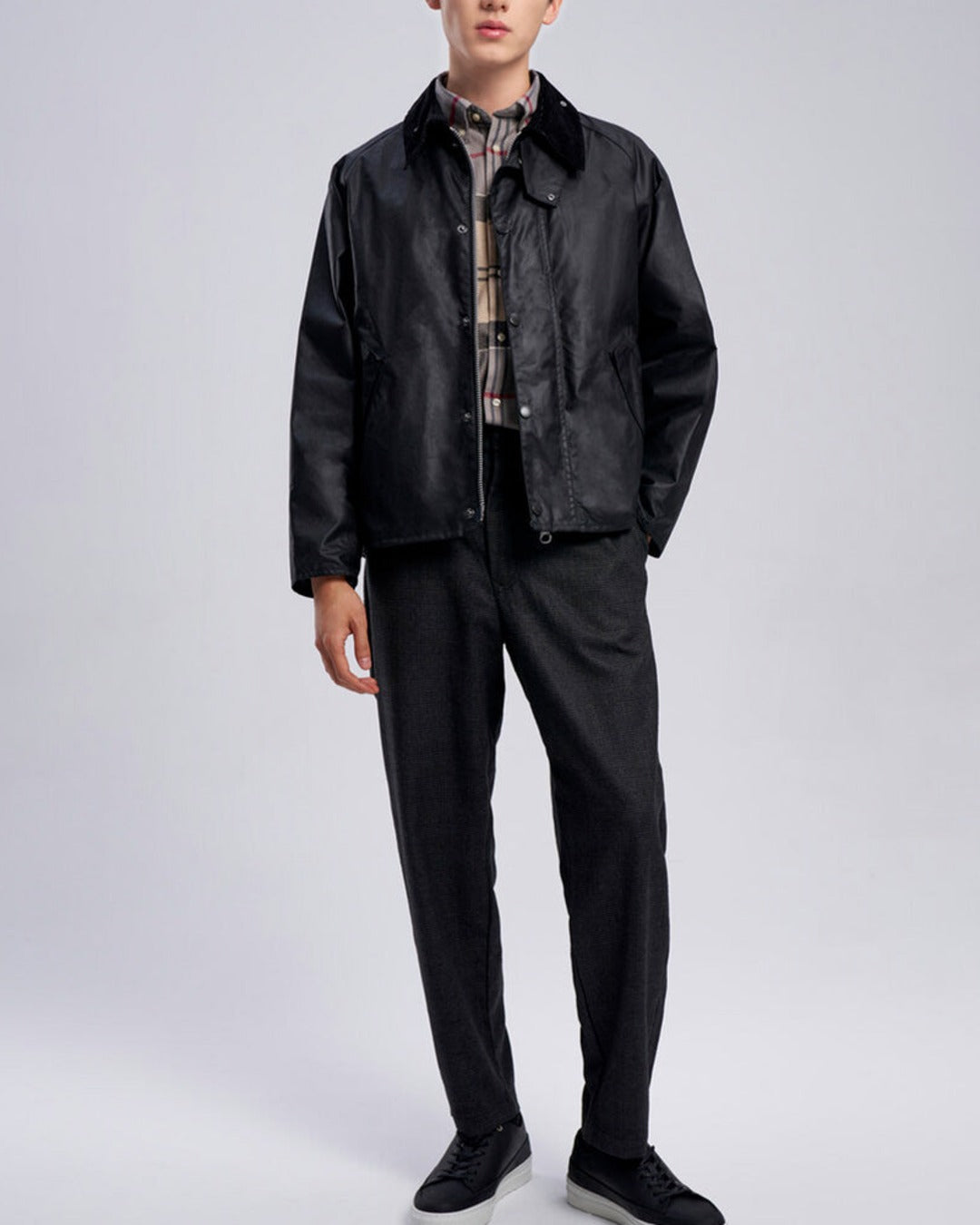 Barbour - Veste Os Transport Wax - Noir