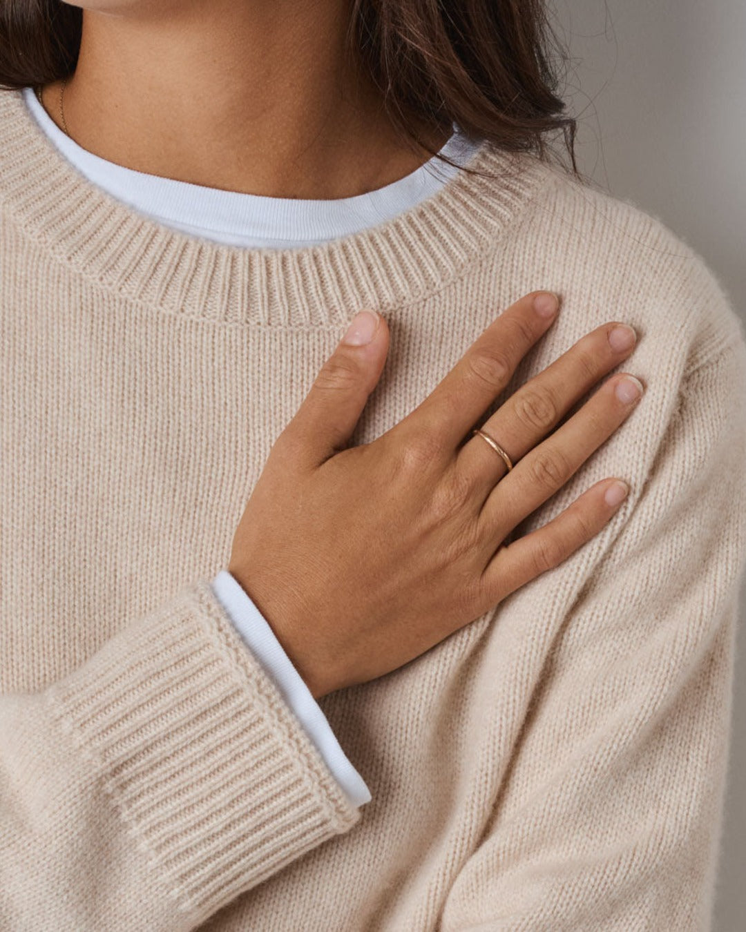 Merci - Pull Charlotte - Blanc Cassé