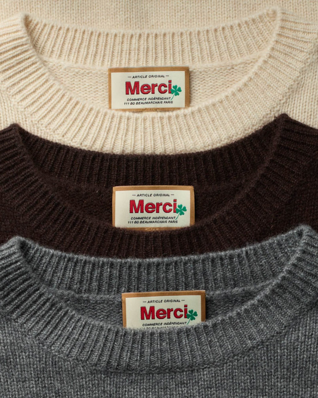 Merci - Pull Charlotte - Blanc Cassé
