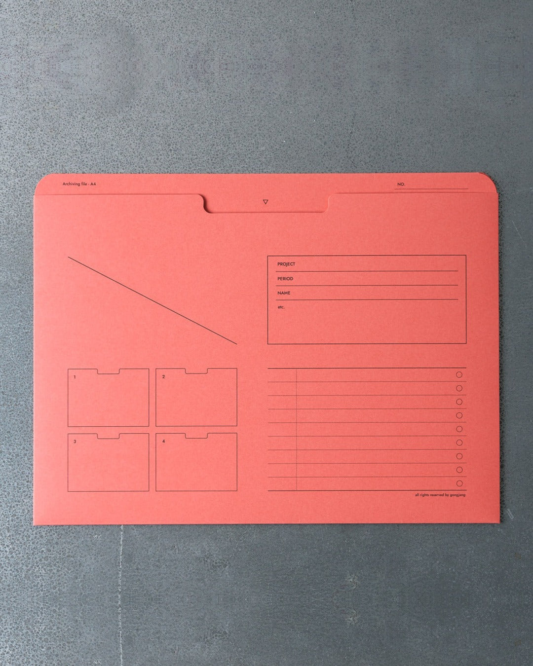 Gongjang - Pochette À Documents A4 - Corail