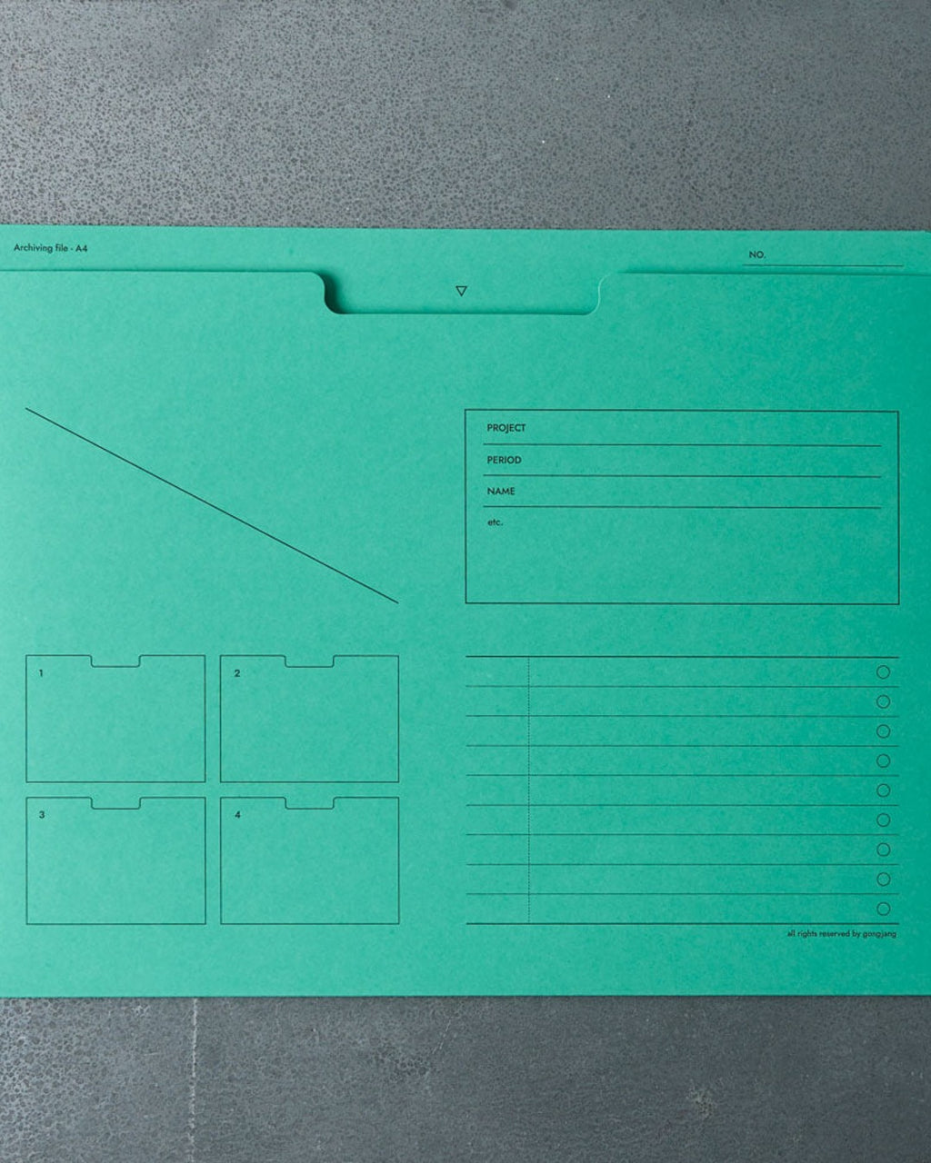 Gongjang - A4 Document Pouch - Mint