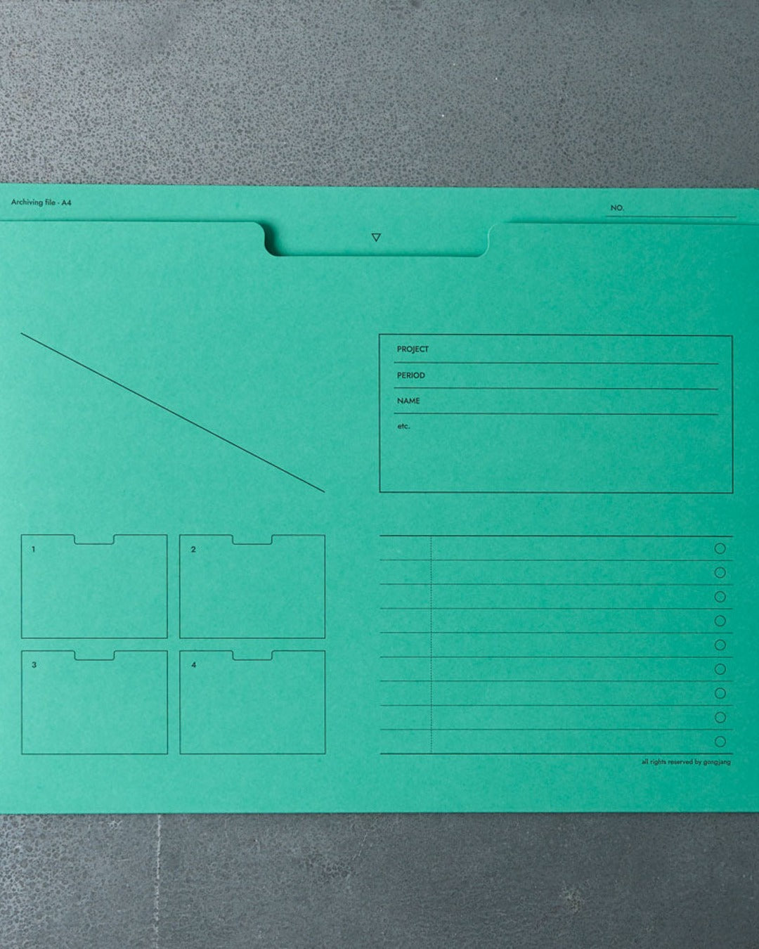 Gongjang - Pochette À Documents A4 - Menthe
