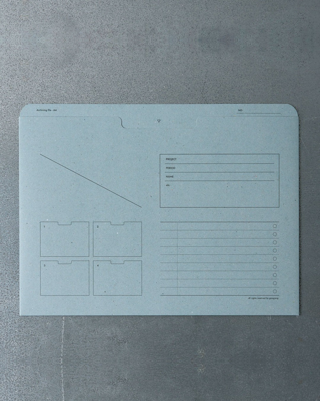 Gongjang - Pochette À Documents A4 - Bleu Ciel