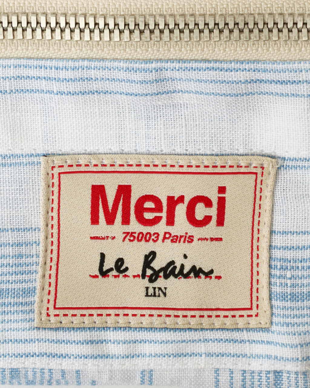 Merci - Toiletry bag - Primary Blue Canvas Stripes