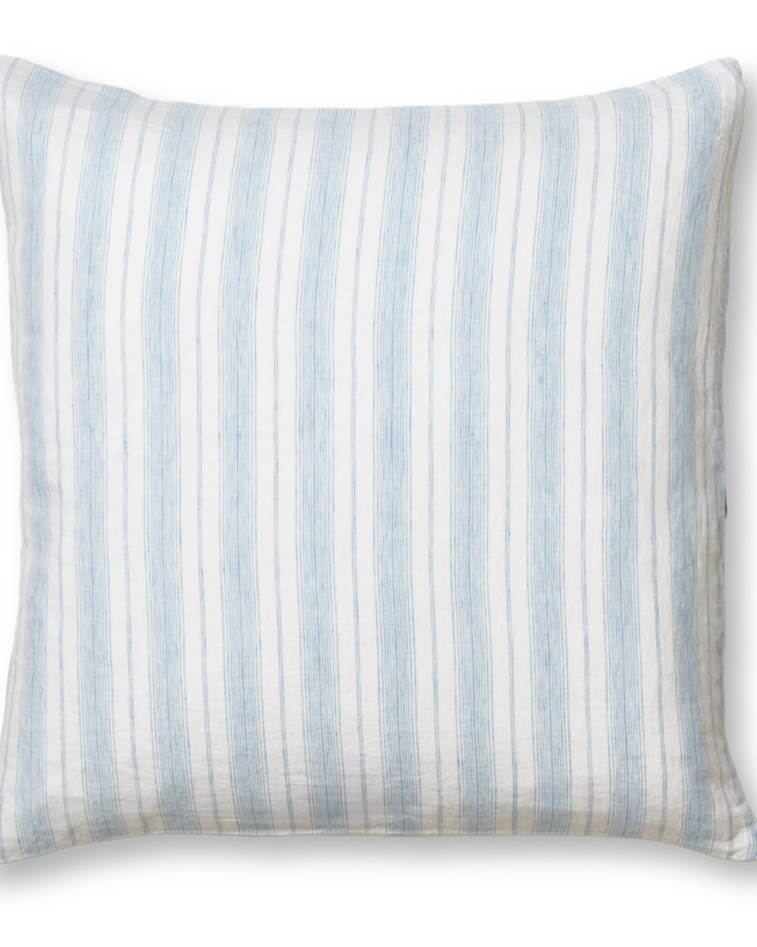 Washed Linen Pillowcase - Primary Blue Canvas Stripes