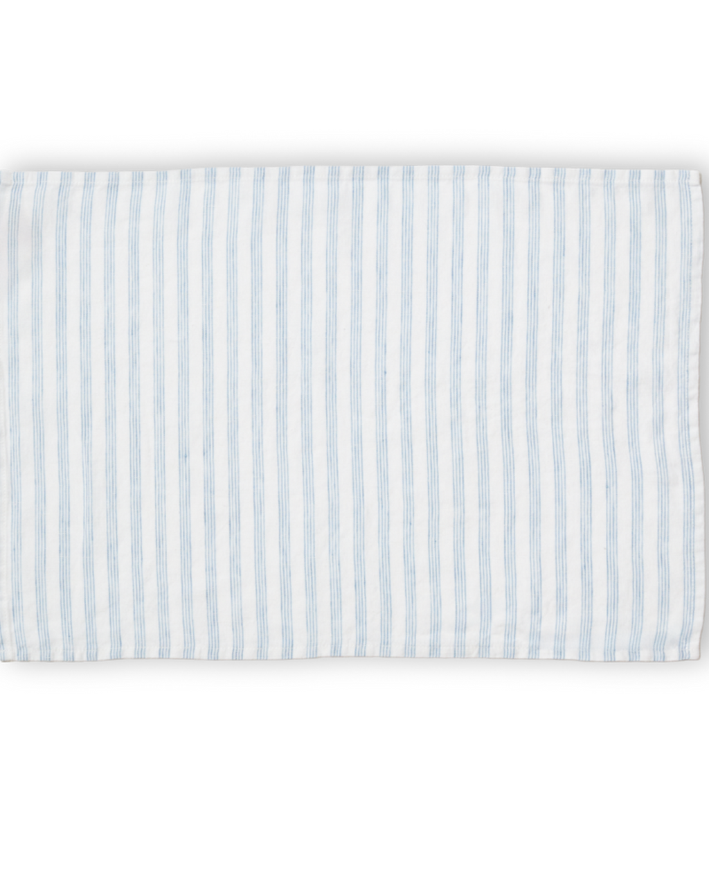 Merci - Set De Table En Lin Lavé - Rayures Pinceau Bleu Primaire