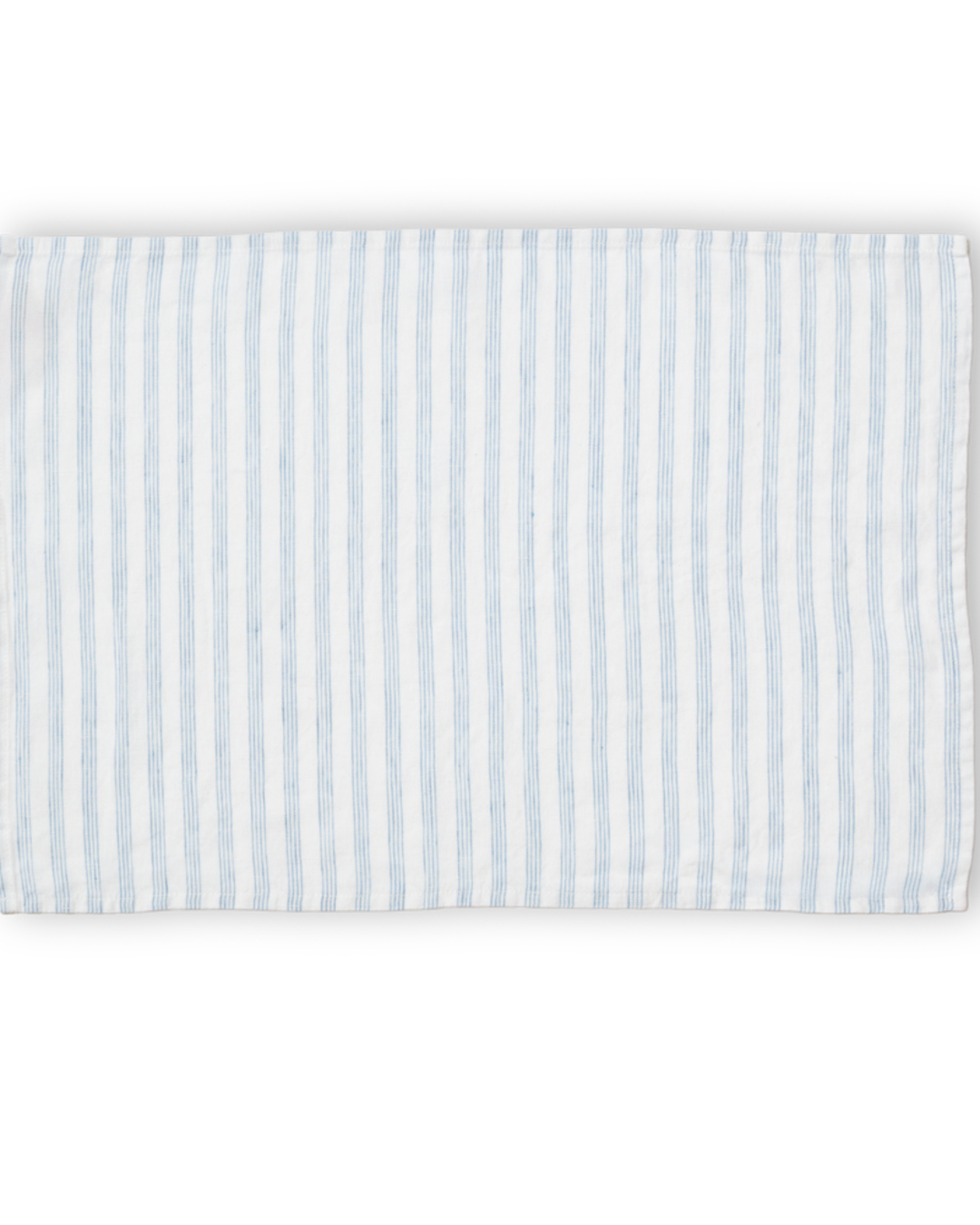 Merci - Set De Table En Lin Lavé - Rayures Pinceau Bleu Primaire