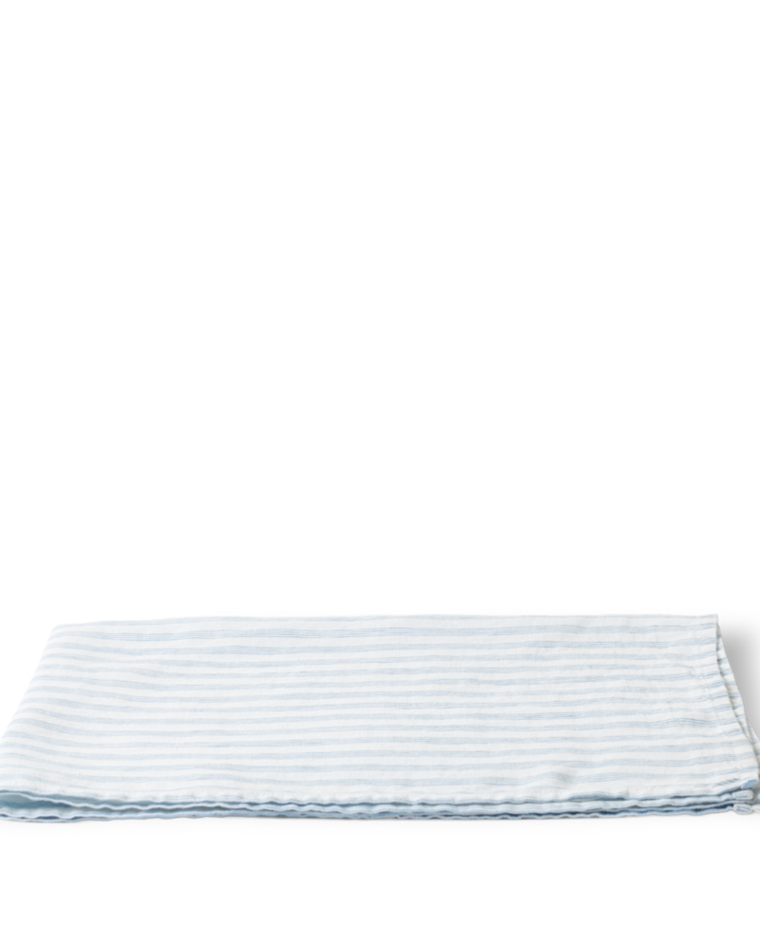 Merci - Washed linen tea towel - Primary Blue Paintbrush Stripes