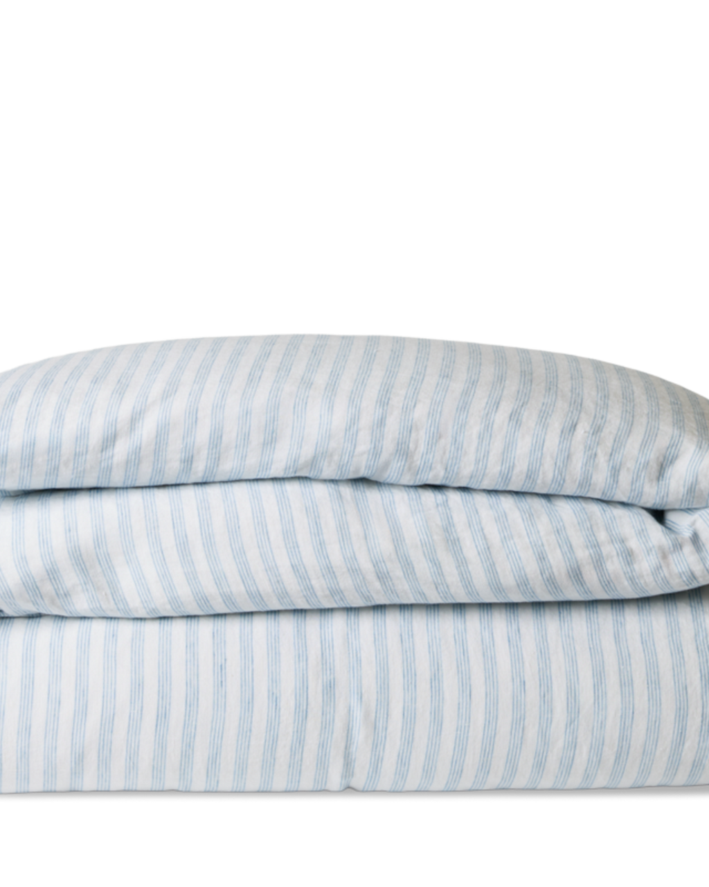 Merci - Washed linen duvet cover - Primary Blue Paintbrush Stripes