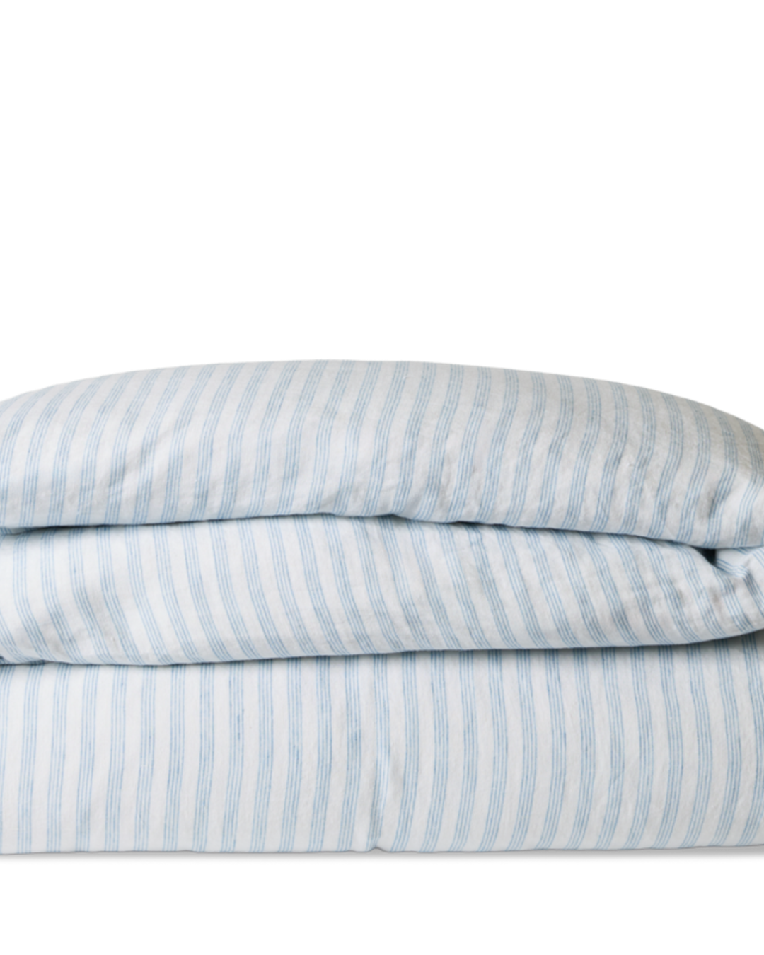 Merci - Washed linen duvet cover - Primary Blue Paintbrush Stripes