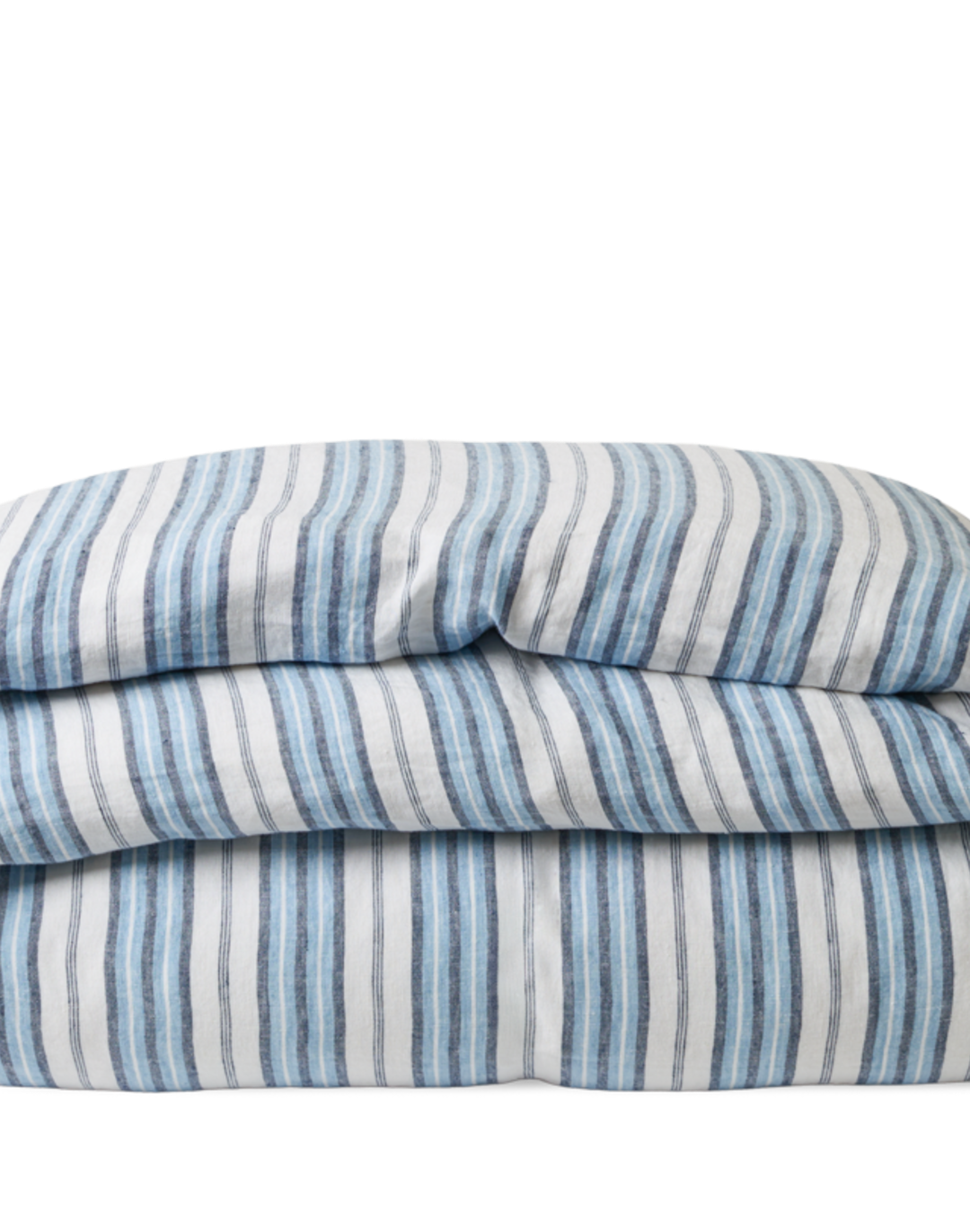 Merci - Washed linen duvet cover - Primary Blue Palette Stripes