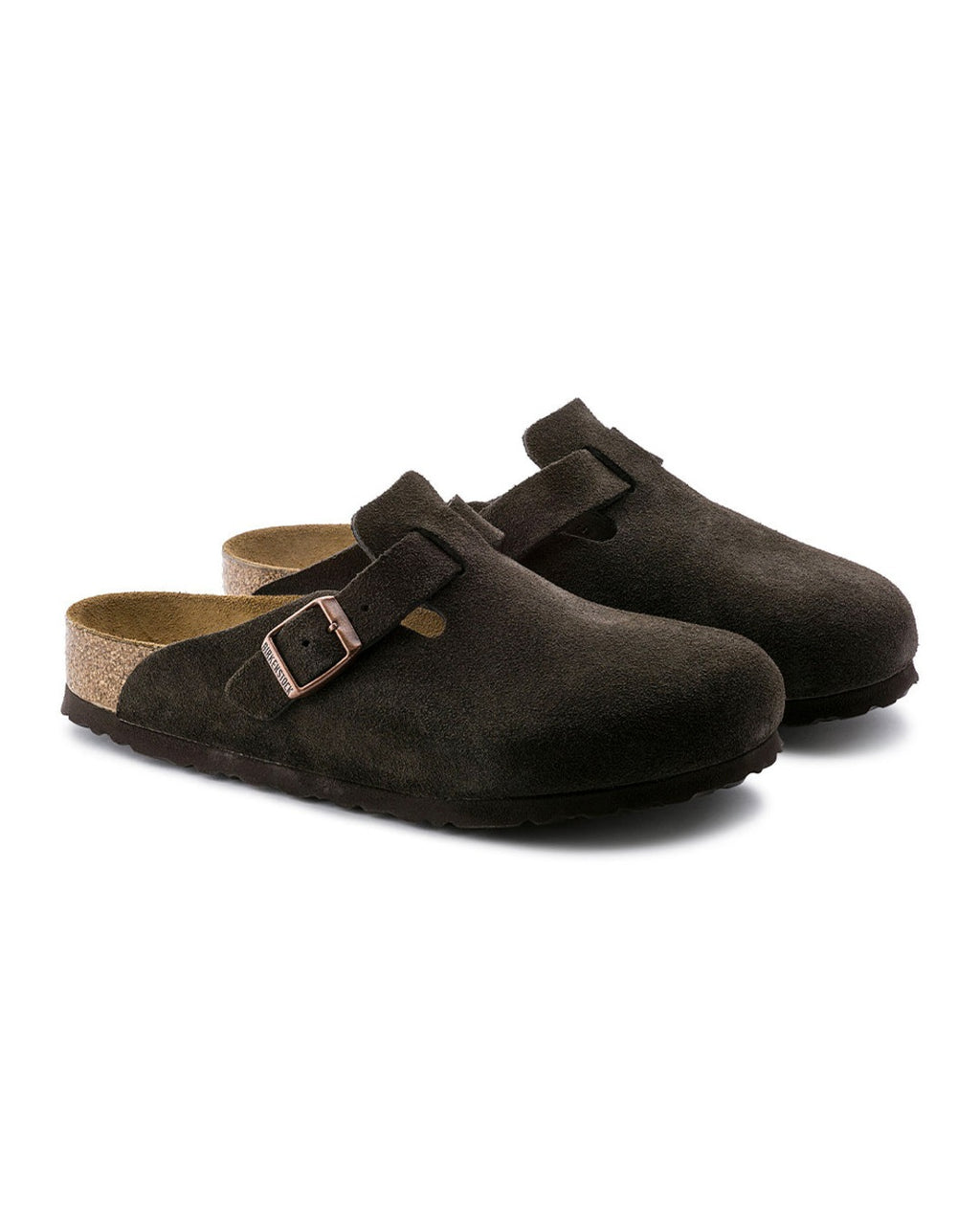 Birkenstock - Sabots Boston Suede Lit De Pied Souple - Mocha