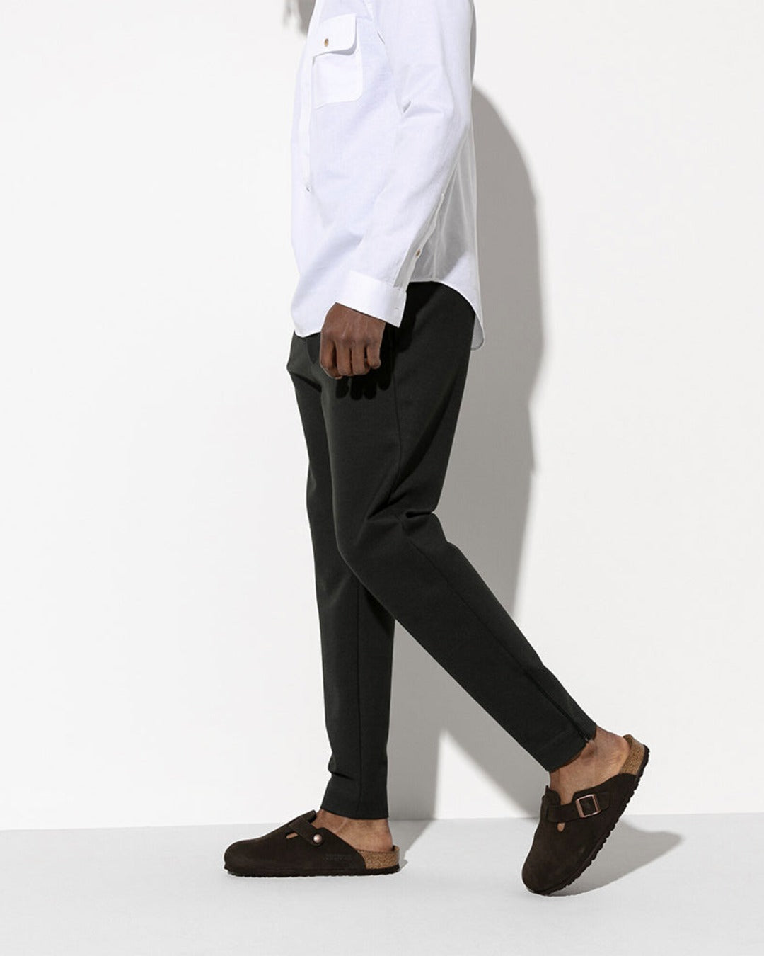 Birkenstock - Sabots Boston Suede Lit De Pied Souple - Mocha