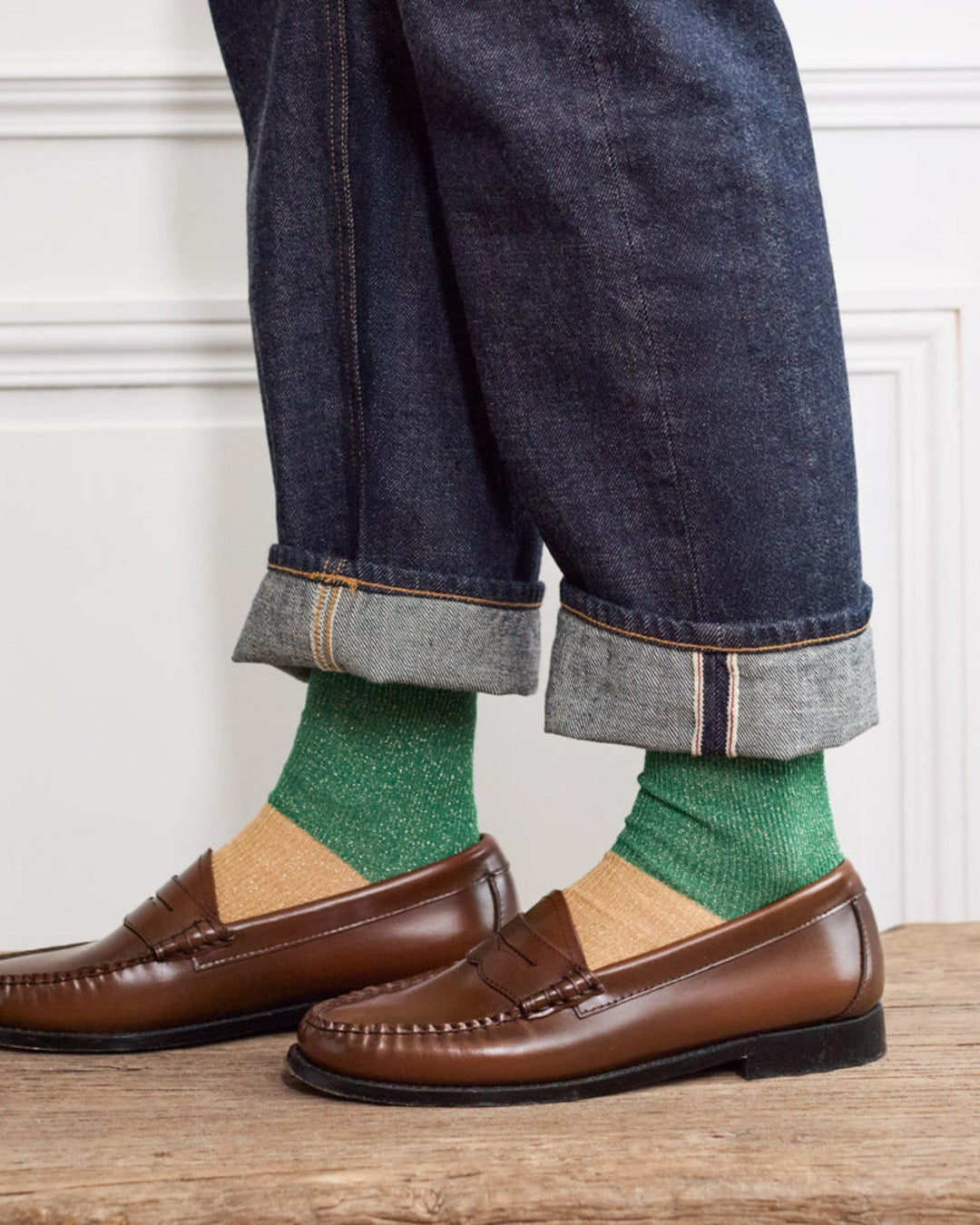 Merci - Ludo Socks - Green & Gold