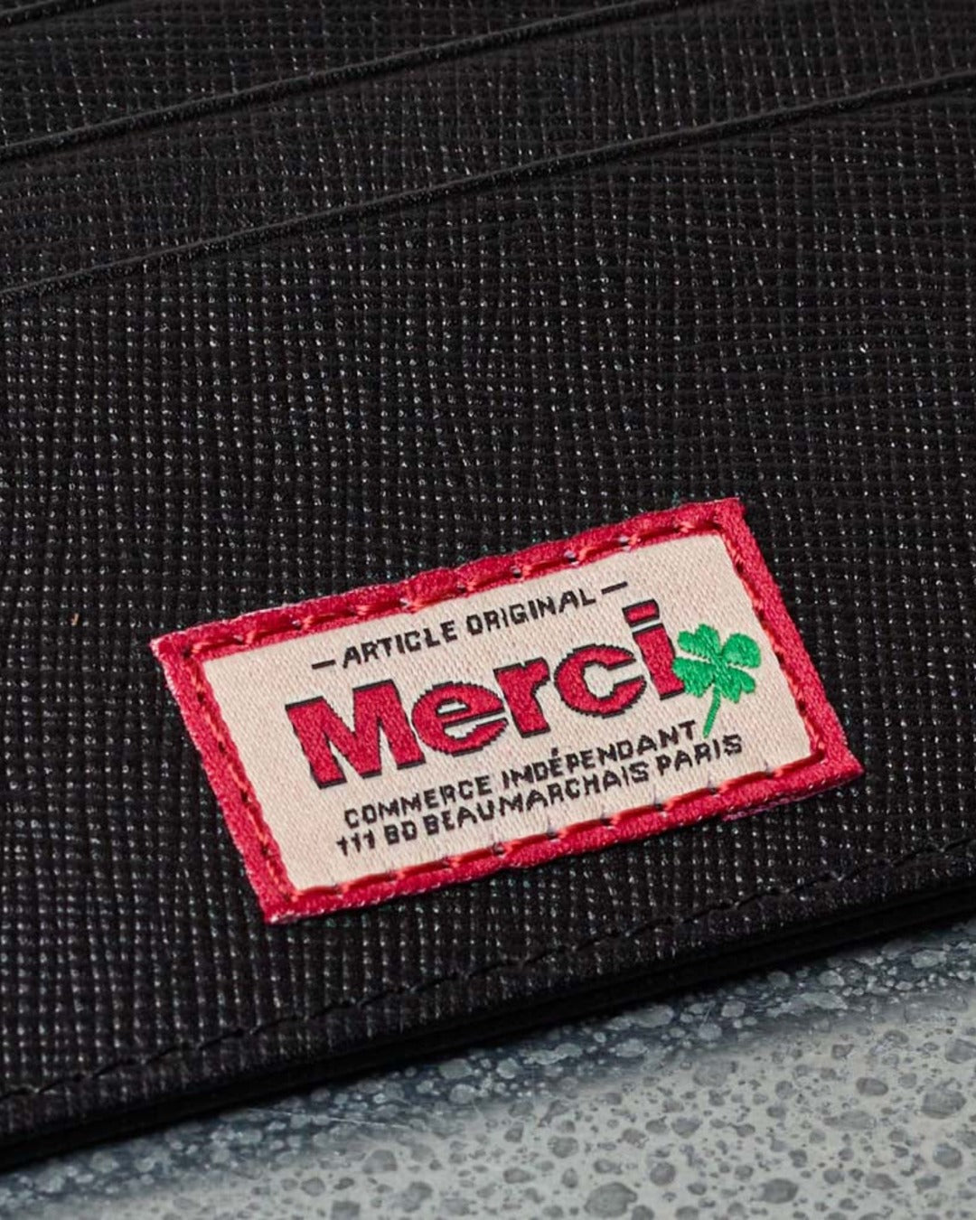 Merci - Flat Card Holder - Black