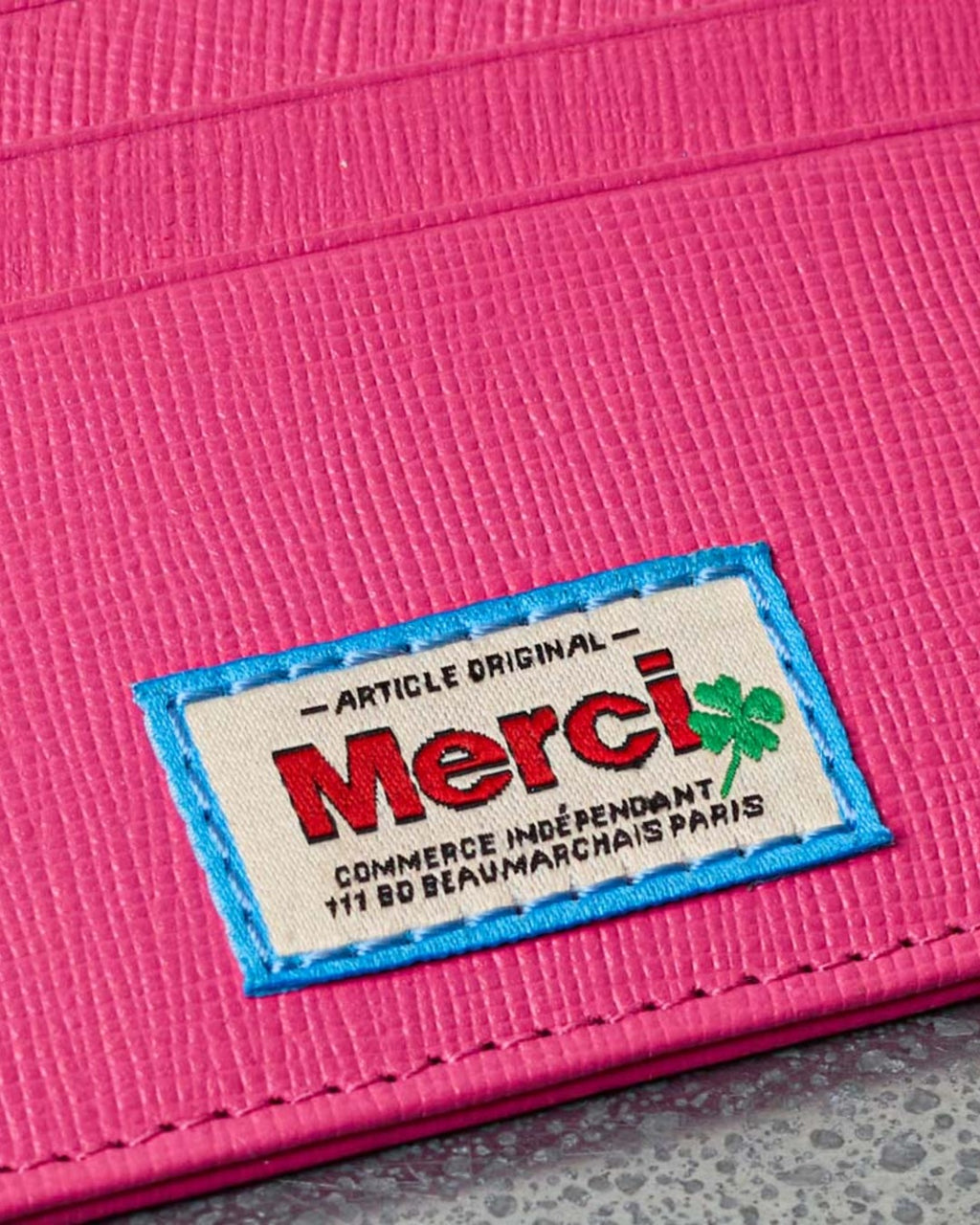 Merci - Porte Carte Plat - Rose