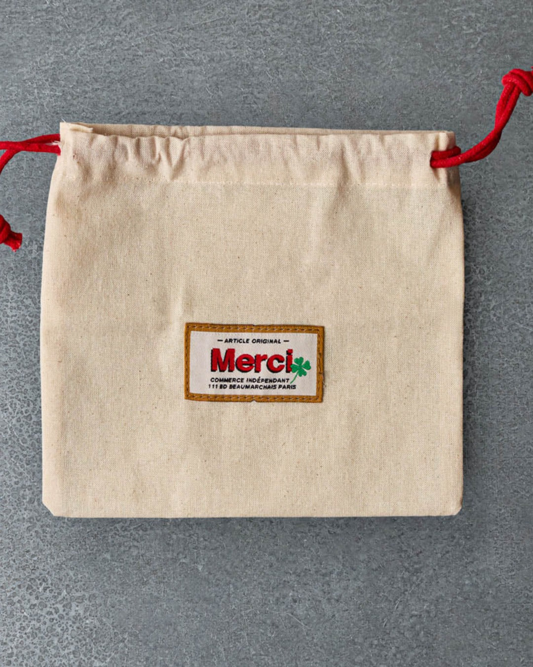 Merci - Porte Carte À Rabat - Camel