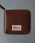 Merci - Porte Feuille Zip - Chocolat