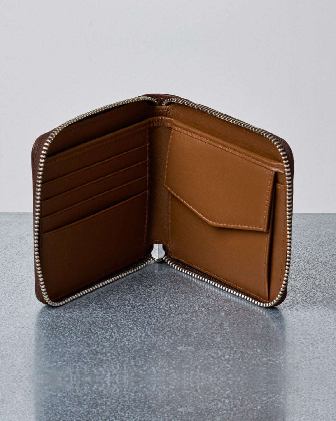 Merci - Porte Feuille Zip - Chocolat