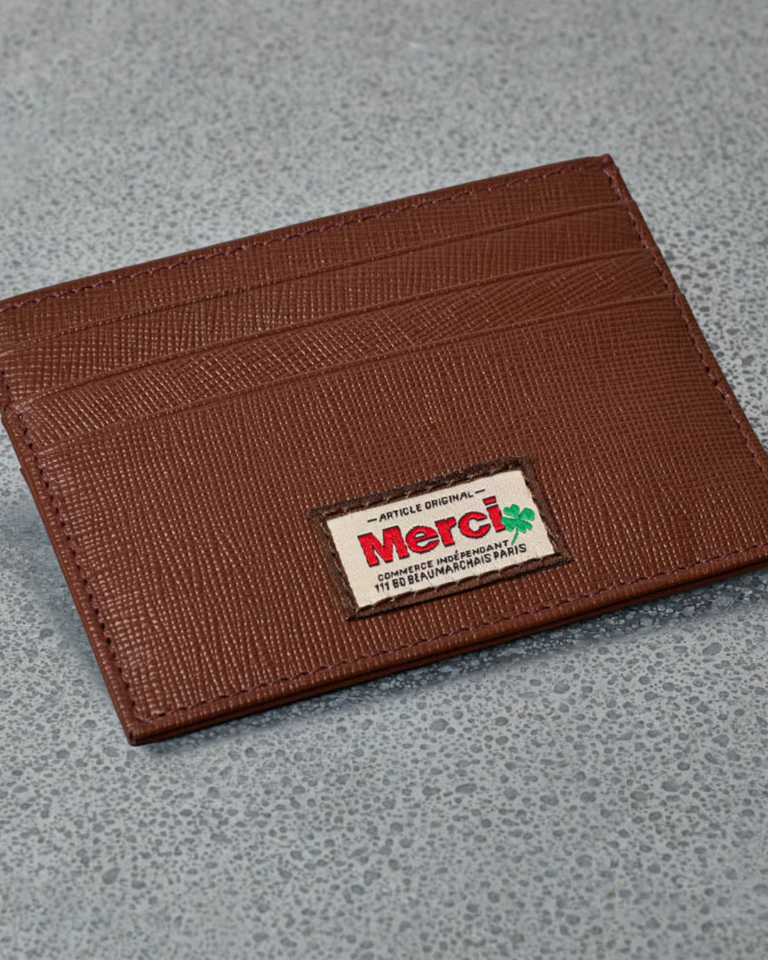 Merci - Flat Card Holder - Camel