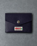 Merci - Card Holder with Flap - Navy