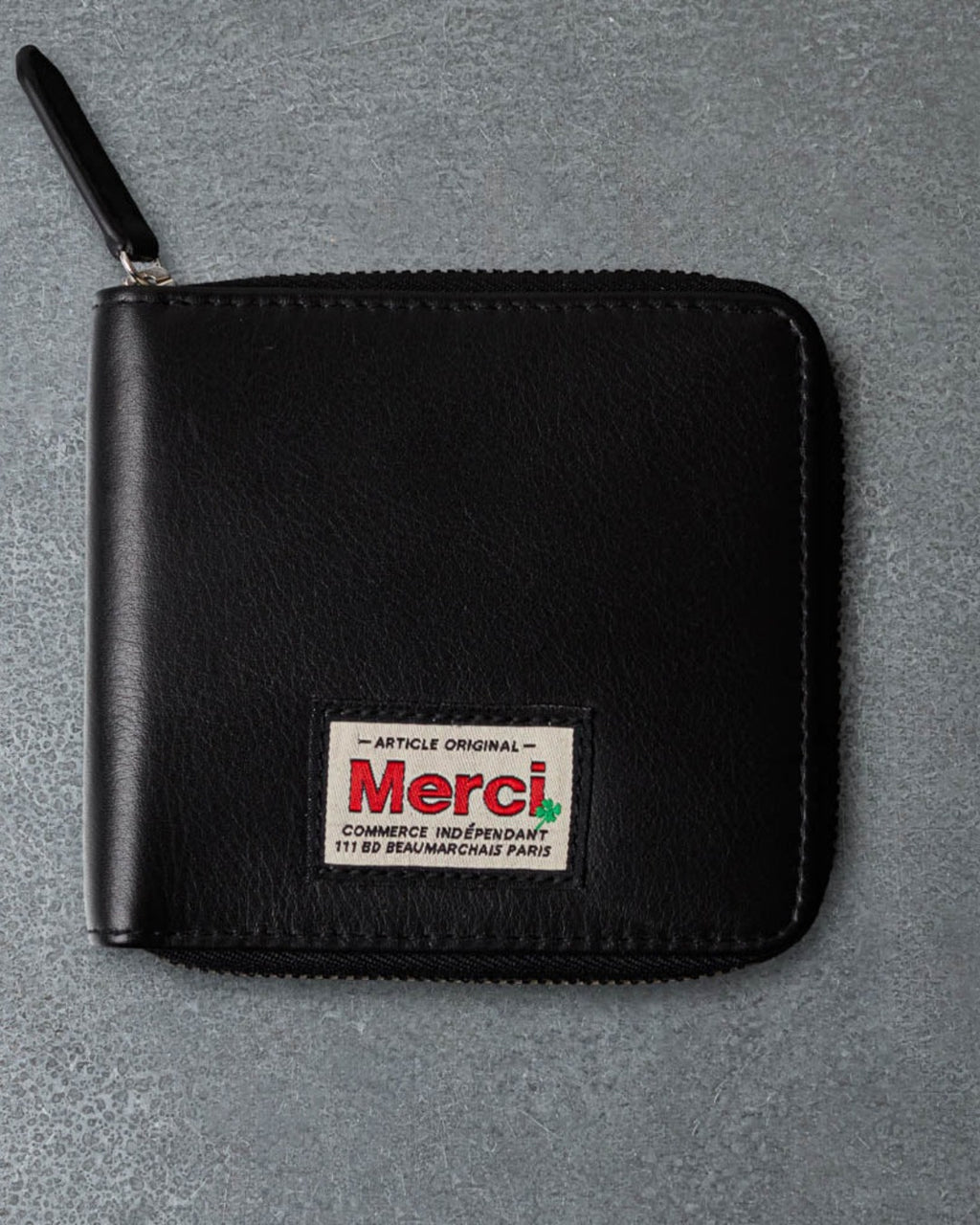 Merci - Porte Feuille Zip - Noir