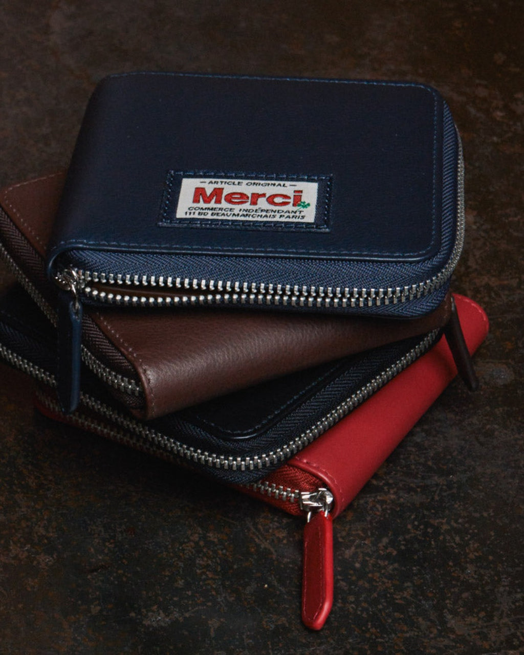 Merci - Porte Feuille Zip - Noir